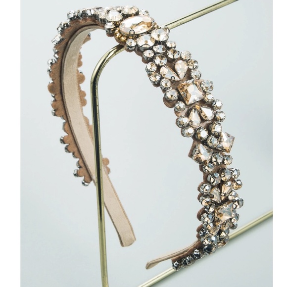 Luxe Rhinestone Statement Party Evening Holiday Headband - Picture 2 of 6